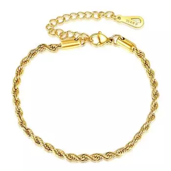 Браслет-цепочка с цветами конопли Модный браслет из титановой стали с модным орнаментом Регулируемый браслет для женщин золотой