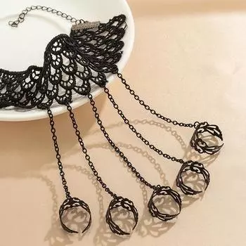 Браслет-цепочка в стиле панк, браслет-цепочка на палец, соединенные браслеты с кольцами на пальцы, подарки для рук