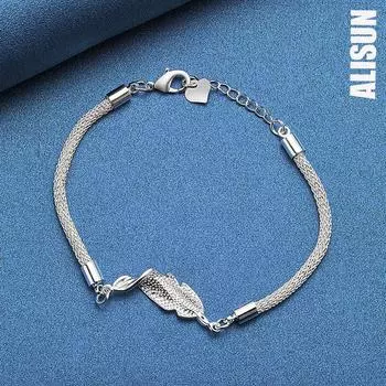 Браслет-цепочка в виде змеи из стерлингового серебра 925 пробы, модные свадебные украшения 20CM