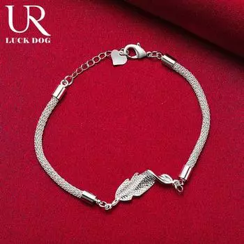 Браслет-цепочка в виде змеи из стерлингового серебра 925 пробы, модные свадебные украшения 20CM