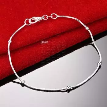 Браслет-цепочка «змейка» из стерлингового серебра 925 пробы толщиной 1,7 мм, модные свадебные украшения 20CM