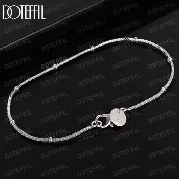 Браслет-цепочка «Змейка» из стерлингового серебра 925 пробы, модные свадебные украшения 20CM