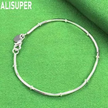 Браслет-цепочка «змейка» из стерлингового серебра 925 пробы толщиной 1,7 мм, модные свадебные украшения 20CM