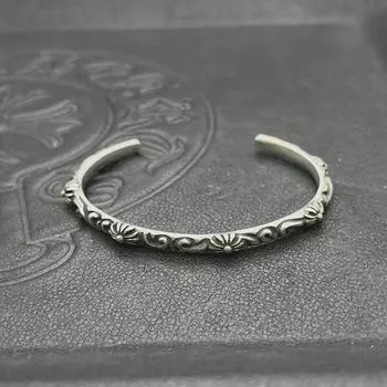 Браслет CH Trendy Croc Classic Cross Open - тайский серебряный дизайн с литературной парой