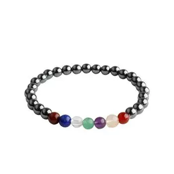 Браслет чакры Аметист, яшма, агат, кварц, лазурит