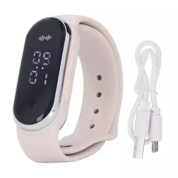 Браслет-часы от комаров, силиконовый, с USB-подзарядкой, ультразвуковой отпугиватель комаров для белый