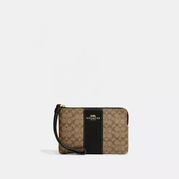 Браслет Coach Corner на молнии из фирменной канвы