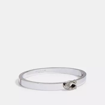 Браслет Coach Pav Signature Hinged Bangle 91428 Slv