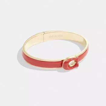 Браслет Coach Tabby Enamel Hinged Bangle CI940 VZY Gold Saon Orange