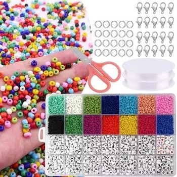 Браслет Craft Make Own Beans Jewellery Making Set Box Kit For Kids DIY Gifts
