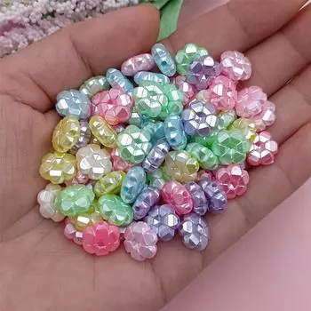 Браслет цвета макарон, ожерелье, модные материалы для самостоятельного изготовления, разные цвета, 80/100 шт., аксессуары ручной работы, бусины с цветами и бабочками Love heart beads 100pcs