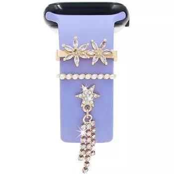 Браслет, декоративное кольцо, металлический ремешок, подвески, украшение для часов, ремешок для iwatch, аксессуары 2