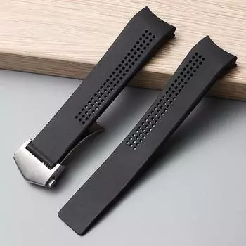 Браслет для часов TAG HEUER CARRERA, цепочка 20 22 24 мм, ремешок из силикона TPU, аксессуары для часов, резиновый ремешок для часов, цепочка 22mm