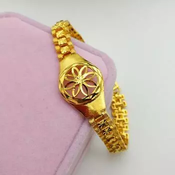 Браслет для часов золотого цвета в подарок парню, классический и модный one size