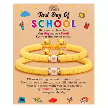 Браслет для детского сада «Мама и я» - браслет «Первый день детского сада», браслет «Первый день школы», браслет «Назад в школу» «Мама и я» One Size