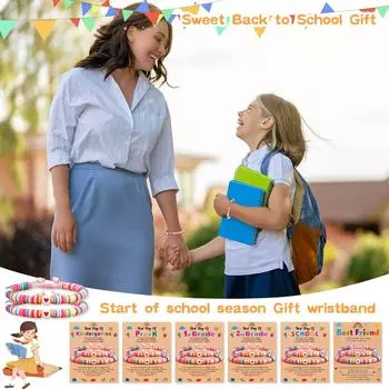 Браслет для детского сада «Мама и я» - браслет «Первый день детского сада», браслет «Первый день школы», браслет «Назад в школу» «Мама и я» One Size
