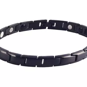 Браслет для контроля артериального давления, эмиссия отрицательных ионов германия, синяя титановая терапия для снятия стресса и управления артериальным давлением. чёрный