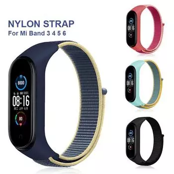 Браслет для mi Band 5, 6, 7, 8, нейлоновый ремешок для спортивных часов, ремень Pulse Correa, ремешок Miband, браслет для Xiaomi Mi Band 4, 3, браслет