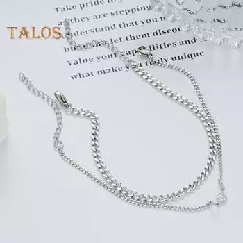 Браслет для пар, 2 шт., простой стиль, нержавеющая сталь, стразы, сердце, регулируемая длина, удлиненная цепочка, полированная, нержавеющая, легкий, подарок для любви, унисекс серебряный