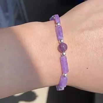 Браслет для пар, ультра-легкий, не раздражающий, декоративный, удобный для ношения, унисекс, браслет из натурального камня, украшенный бисером, украшение для фиолетовый