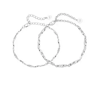 Браслет для пары из стерлингового серебра S925 пробы, легкий роскошный браслет в стиле меньшинства 925