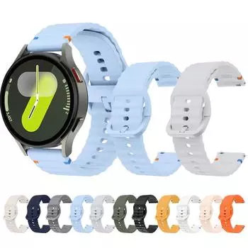 Браслет для Samsung Galaxy Watch 7 FE 6 5 Мягкий легкий водонепроницаемый классический ремешок для Galaxy Watch Classic/Gear/Active 20mm Universal оранжевый