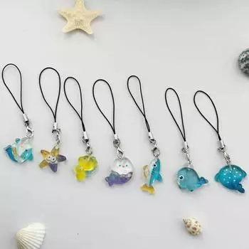 Браслет для телефона в виде рыбы Брелок для мобильного телефона Цепочка для подвешивания на шнуре Веревка для подвешивания телефона Подвески для телефона fish