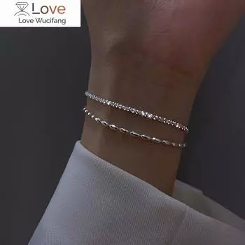 Браслет для женщин, двухслойный браслет со звездами, сверкающий свет, роскошь, мода для женщин высокого класса