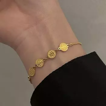Браслет для женщин сверкающий Bounce Di маленький золотой браслет из бусин для подарком девушке на день рождения ювелирные изделия