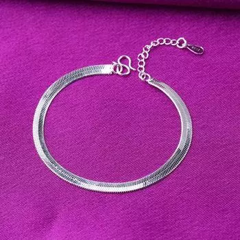 Браслет дружбы из стерлингового серебра 925 пробы со змеиной цепью, женские свадебные украшения для вечеринок