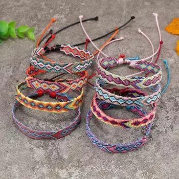 Браслет дружбы, стильный мягкий легкий женский браслет, винтажный этнический женский браслет, веревочный браслет для девочек, ювелирные аксессуары A