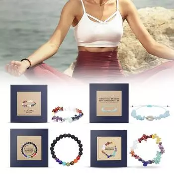 Браслет Energy Gravel Усилитель энергии, защищает от электромагнитного излучения, балансирующий камень, браслет из бусин, браслет Chakra One Size
