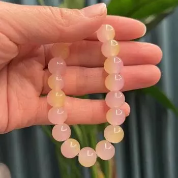Браслет градиентного цвета, эластичные желеобразные стеклянные бусины с имитацией цвета Бодхи