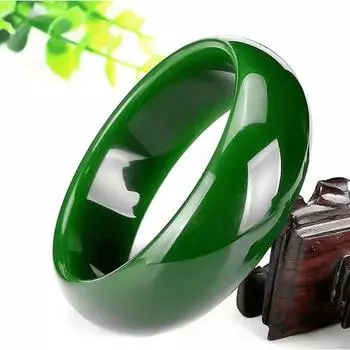 Браслет Имитация нефрита 13/18 мм - Идеальный подарок для матери, жены - Смелый, благородный, большой размер. width 18mm, circumference 58mm