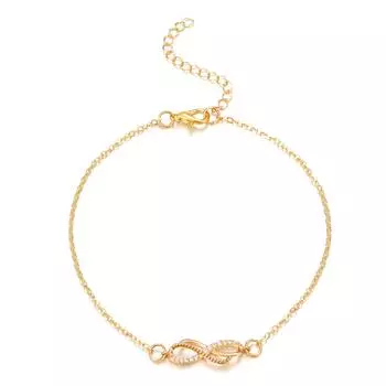 Браслет Infinite Love Beach Charms Браслет на щиколотку со стразами 8 в форме женских украшений для ног золотой