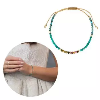 Браслет из 7 чакр с бусинами из натурального камня, плетеная веревка, браслет-исцеляющий баланс, браслеты с бусинами 2 мм, цепочка для женщин T2