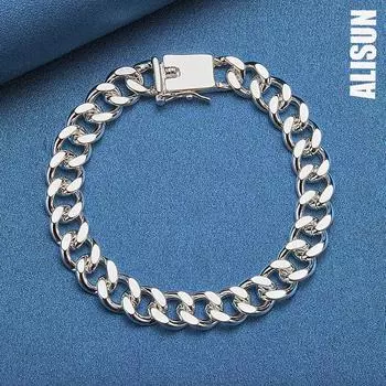 Браслет из 8 цепочек из стерлингового серебра 925 пробы Модные свадебные украшения 20CM