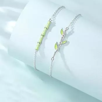 Браслет из бамбука из стерлингового серебра S925, женский темперамент, древний стиль, стиль Мори, свежий 925