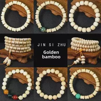 Браслет из бамбуковых и деревянных бусин Будды с узором «Змея» и рисунком «Кровь дракона»