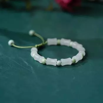 Браслет из бамбуковых узлов на берегу, женский плетеный браслет из веревки, счастливый браслет для экономии подарков, регулируемый браслет average size