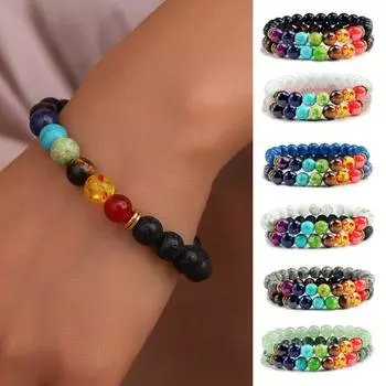 Браслет из бисера Двухслойное уютное украшение для одежды B