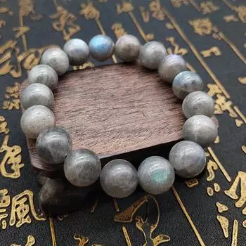 Браслет из бисера из натурального лунного камня Простой браслет из лабрадорита из бисера DIY Ювелирные изделия из бисера ручной работы