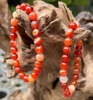 Браслет из бисера из сердолика высокого качества 10 мм 12 мм 8 мм : Радость / Творчество / Жизненная сила 8MM