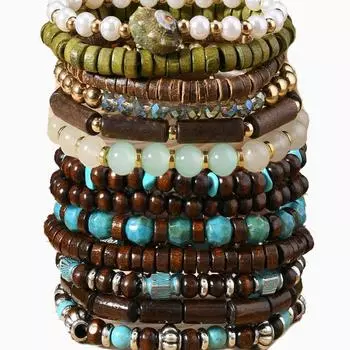 Браслет из бисера на эластичной леске для мужчин и женщин