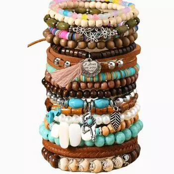 Браслет из бисера на эластичной леске для мужчин и женщин