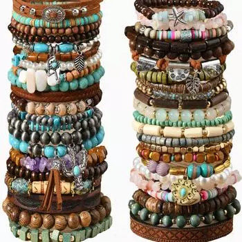 Браслет из бисера на эластичной леске для мужчин и женщин