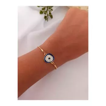 Браслет из бисера с цирконом «Сглаз»