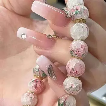 Браслет из бисера с цветком сакуры для женщин и девочек, изысканный элегантный браслет из бисера, украшения для вечеринок, аксессуары, подарки