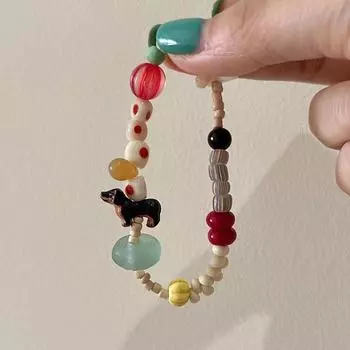 Браслет из бисера «Такса Дофамина» — милые, красочные и стильные украшения для женщин Beaded Bracelet