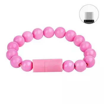 Браслет из бисера USB-кабель для зарядки и синхронизации - кабель для передачи данных Pure - Color Creative - подарок для телефона Универсальный для телефонов A синий